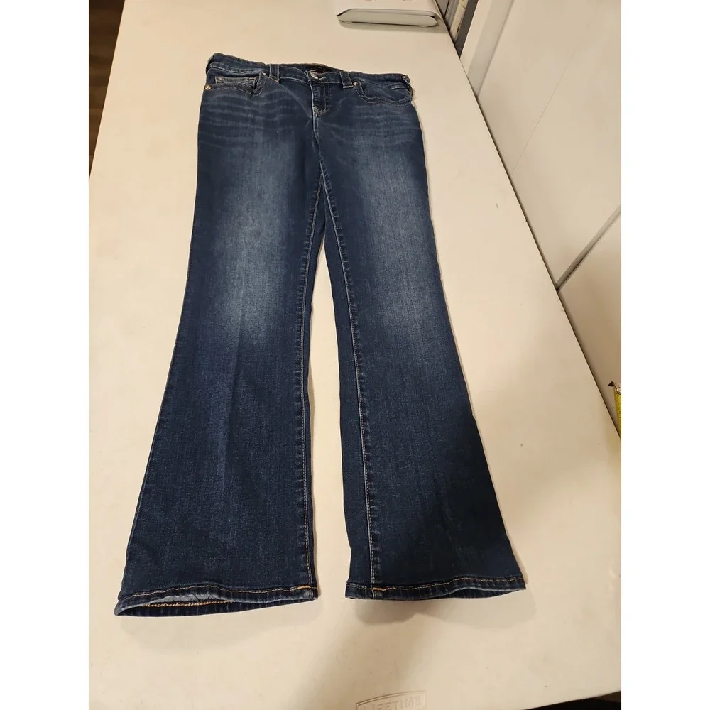 True Religion Jean Becca Mid Rise Bootcut Jeans Womens Size 32Wx30 Inseam (1865